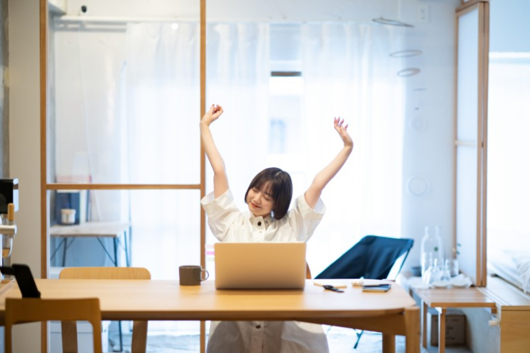 リラックスする姿